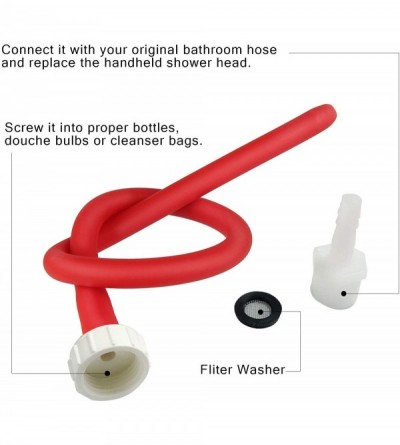 Anal Sex Toys Upgrade 40" Men Women Showerhead Enema Douche Cleaner Flexible Soft Nozzle Rubber Hose Tube Kit Shower System E...