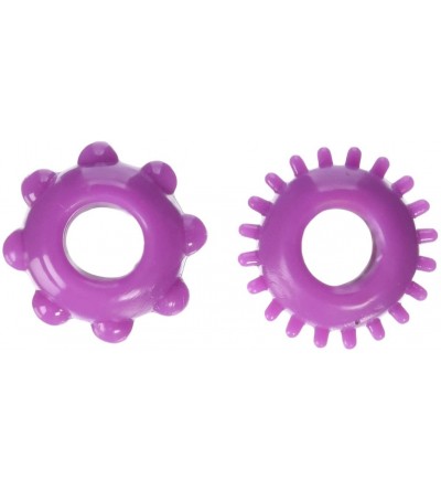 Penis Rings 2 Gummy Cock Rings- Purple - Purple - C111DZAQXH7 $9.47
