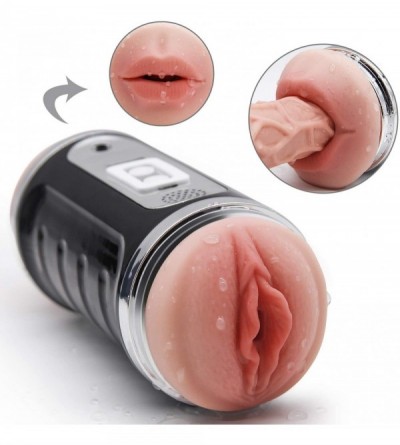 Male Masturbators Smart Heating Electric Blow-Job Men Deep Throat Sucking Oral Cup Vibrating Masturbator Cup Automatic Male M...