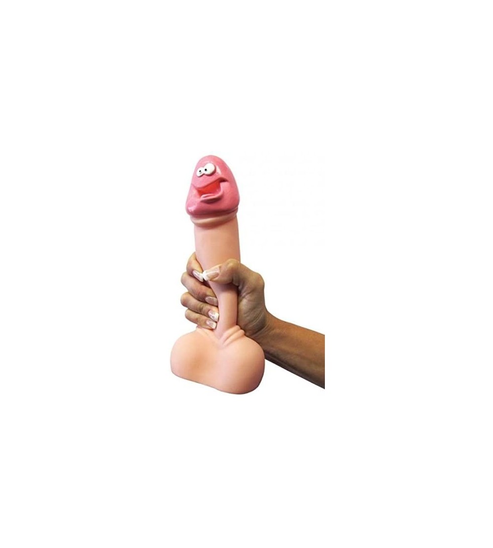 Novelties 9" Tall Squeaky Pecker Rubber Penis Toy Novelty Gag Gift - CR11QCT60LN $11.50
