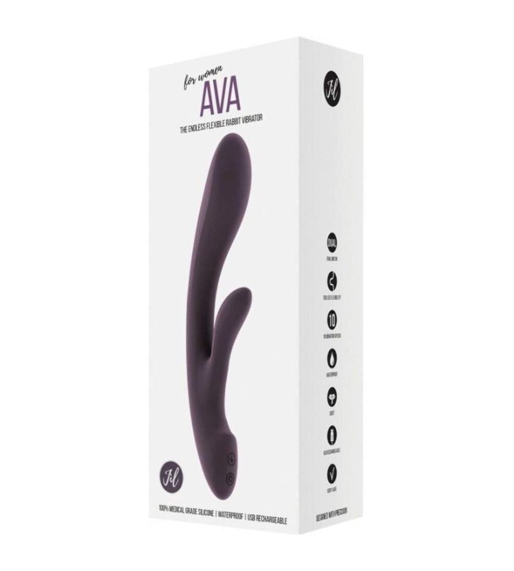 Vibrators Ava - Purple - Rabbit Vibrator - C712N5PRKJS $48.36