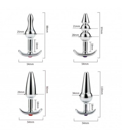 Anal Sex Toys Stainless Steel An-al Plug T-shaped Metal Butt Plug Adult Sex Toys For Men Women (C) - CO18NN9YZZ3 $8.84
