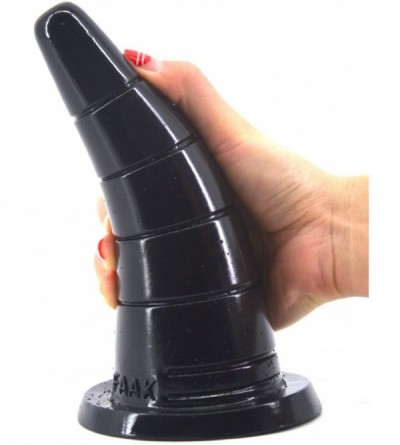 Dildos Big Anal Pussy Plug 7.16"x2.68" Safety Cone Shape Expansion Masturbation Explore Large Dildo Sex Toy (Black) - Black -...