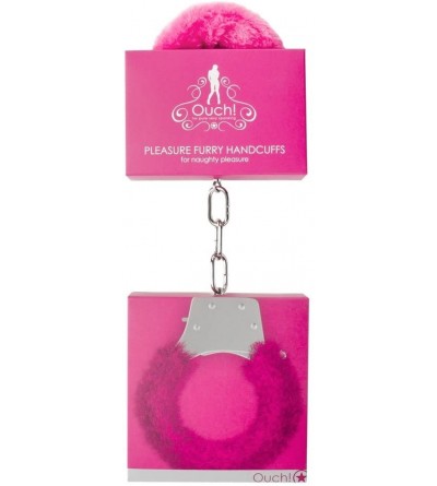 Restraints Pleasure Handcuffs Furry- Pink - Pink - CM11BFNYC9N $10.41