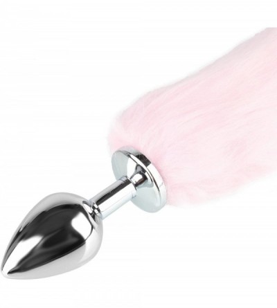 Anal Sex Toys Dip Dye Pink Foxes Tail Anal Butt Plug Medical Grade Stainless Steel Hypoallergenic Anus Women Men Sexual Show ...