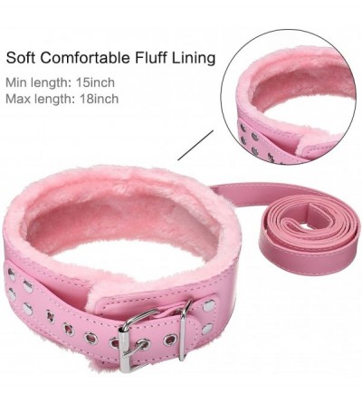 Restraints 7PCS Under The Bed Sex Bondage System Set Bed Restraints Kit Leather Ankle Cuffs Set for Male Female Couple(Pink) ...