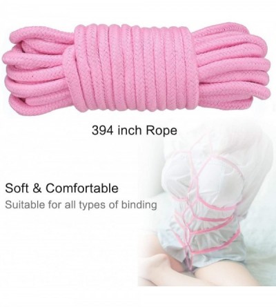 Restraints 7PCS Under The Bed Sex Bondage System Set Bed Restraints Kit Leather Ankle Cuffs Set for Male Female Couple(Pink) ...