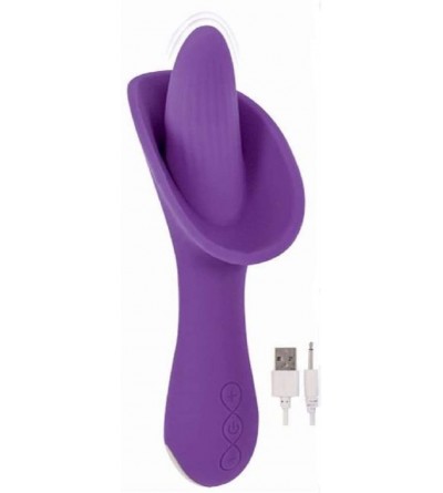 Vibrators Devine Vibes Vibro Tongue Clit Hugger Purple - CC195LUL28I $83.11