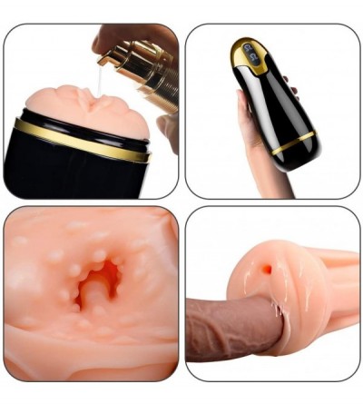 Male Masturbators Male Masturabation Toy Pocket Pussy for Men Realistic Adult Sex Toys-2 in 1 Hands Free Blowjob Machine - CR...