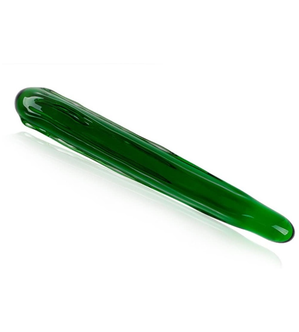 Anal Sex Toys 5Types Vegetable and Fruit Shape Crystal Dildo Glass Butt Plug Cute Novelty Adult Sex Toys (Green-Luffa) - Gree...