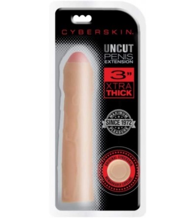 Pumps & Enlargers Cyberskin 3-inch Xtra Thick Uncut Penis Extension - Light - Light - C71883DZ7LE $21.44