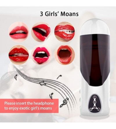 Male Masturbators Heating Male Masturbator Cup Fully Automatic with 10 Powerful Modes and 10 Speeds Control 3 Female Moans Du...