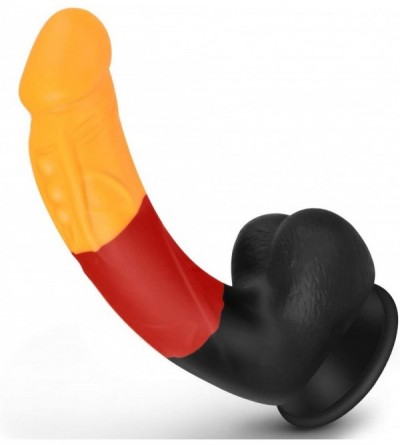 Dildos G-spot Realistic Dildo- 8 Inch Silicone Multicolor Striped Penis with Strong Suction Cup for Hands-Free Play Lifelike ...