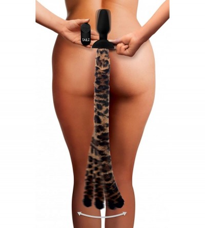 Anal Sex Toys Remote Control Wagging Leopard Tail Anal Plug and Ears Set - C818AUO4N7G $86.57