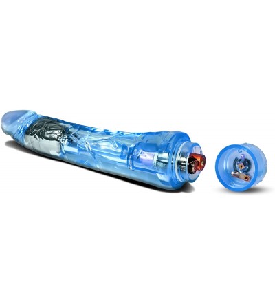 Novelties Mambo Vibe - 9" Long Soft Realistic Feel Vibrating Dildo Multi Speed Flexible Vibrator Waterproof Sex Toy - Blue - ...