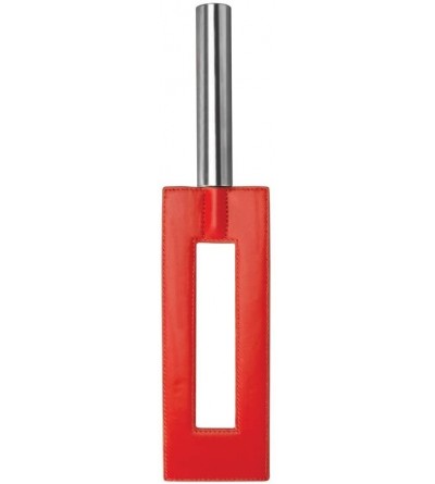 Paddles, Whips & Ticklers Leather Gap Paddle- Red - Red - C111BIVUDXV $88.87