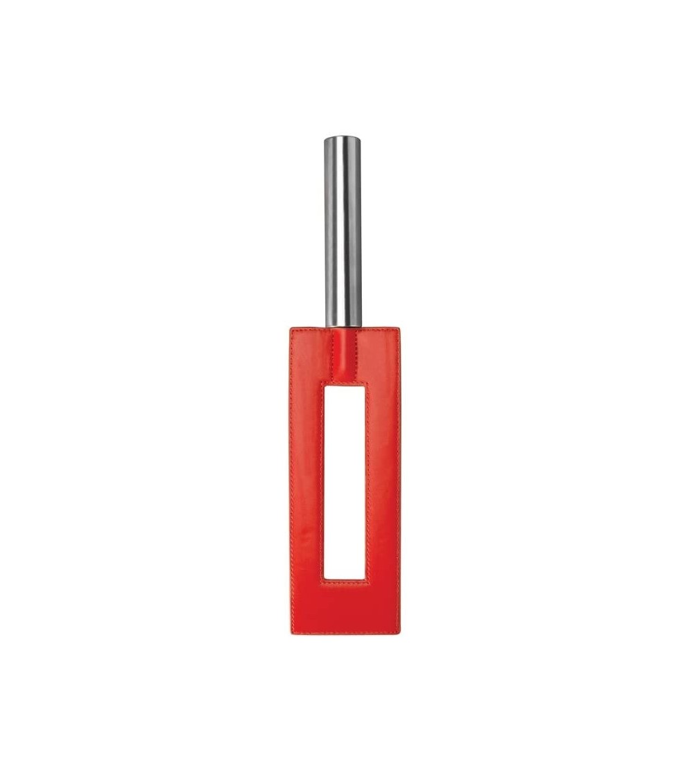 Paddles, Whips & Ticklers Leather Gap Paddle- Red - Red - C111BIVUDXV $25.57