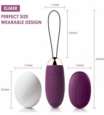 Vibrators Bullet Vibrator with Remote Control for G-Spot Stimulation-Elmer Wireless Vibrating Eggs- Wearable Love Balls with ...