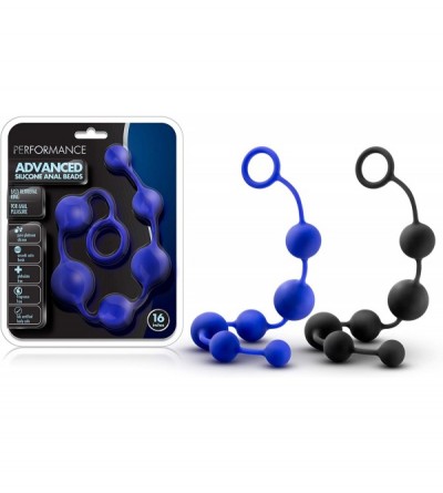 Anal Sex Toys Advanced 16 Inch Large Silicone Anal Beads- Sex Toy for Women- Sex Toy for Men - Black - C318H0WNTQC $15.21