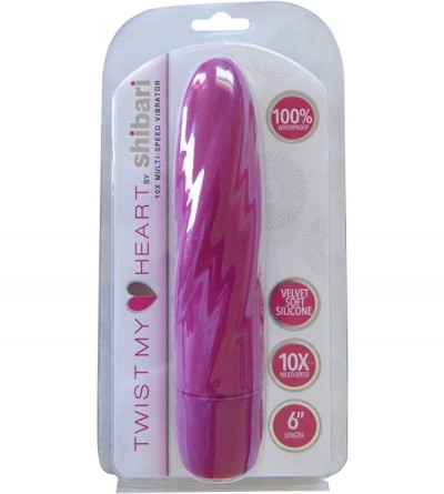 Vibrators Twist My Heart Vibe- Textured Silicone Vibrator- 10x- Pink - Pink - CH1925Y3KCD $8.41