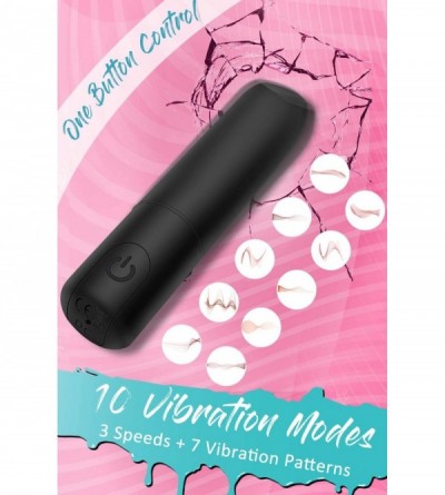 Vibrators Bullet Vibrator with Angled Tip for Precision Clitoral Stimulation- Discreet Rechargeable Lipstick Vibe with 10 Vib...