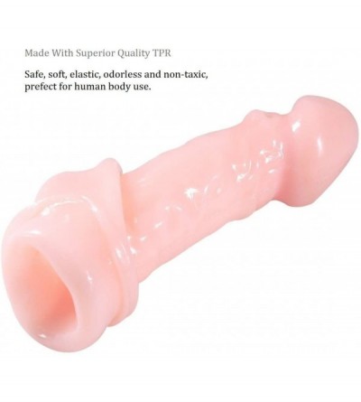 Pumps & Enlargers Stretchy Sleeve Extension Girth Enhancer Toy for Men Couple- Stamina - CB1978ARW64 $14.39
