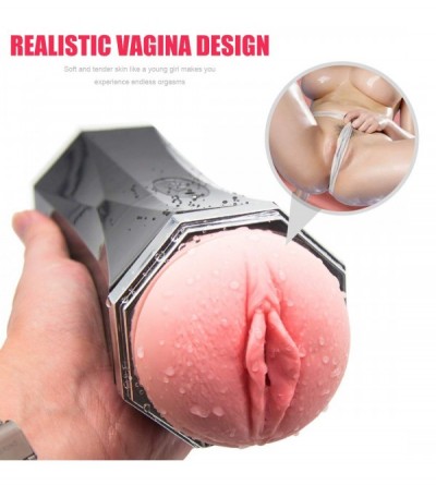 Male Masturbators Men Masturbation Stroker Best Gift for Men Pocket Puss-ey Stroker-100% Medical Grade Soft Silicone Male Mas...