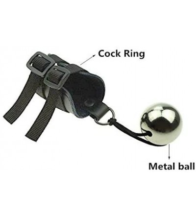 Pumps & Enlargers Men Leather Cock Rings Penis Stretcher Strap Ball Stretcher Penis Exercise Weight Tensioner Lock Ring Metal...