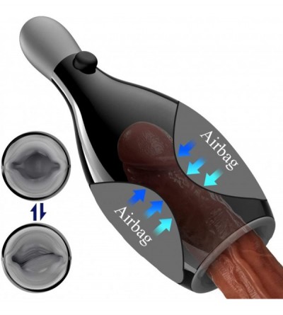 Male Masturbators Vibrating Male Masturbator Cup with Clamping- Adjustable Tightness Electric Men Masturbation Stroker with H...