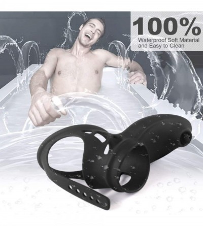 Penis Rings Penis Ring Vibrator Sex Toys with Mini Nipple Stimulator for Male Longer Harder Erection Enhancing- 10 Powerful V...