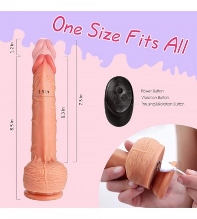 Dildos Thrusting Rotating Dildo Sex Toy for Women with 10 Vibration Modes 6 Thrusting & Rotating Actions for G Spot Clitoral ...