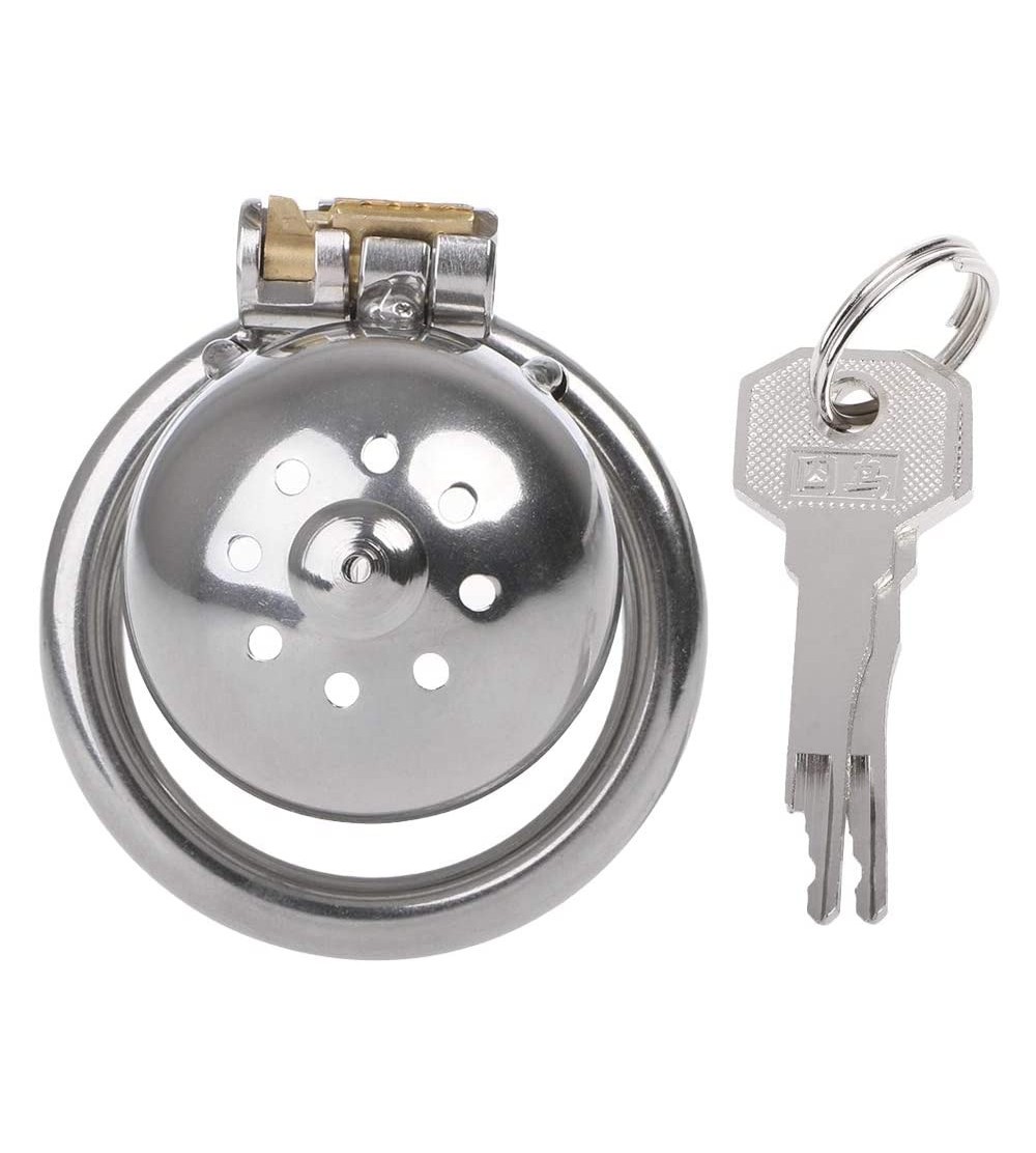 Chastity Devices 1PC Chaste Bird Stainless Steel Male Chastity Device Super Small Short Cock Cage - 45 - C118L2TD7LD $9.98