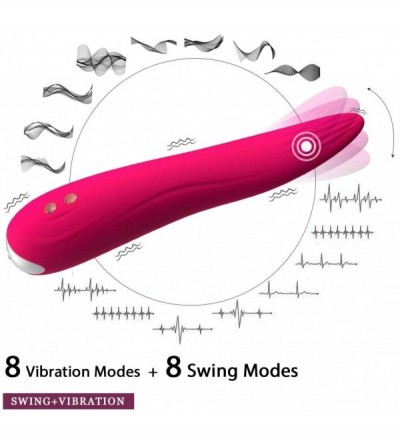 Vibrators Tongue Vibrator G-Spot Stimulation Clitoral Vibrators with 8 Swing Modes- Nipple Anal Vagina Massager with Heating ...
