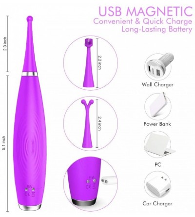 Nipple Toys Clitoral Vibrator with 9 Whirling Vibrating Modes for 1 Minute Quickly Orgasm.Silicone Rechargeable Nipple Stimul...