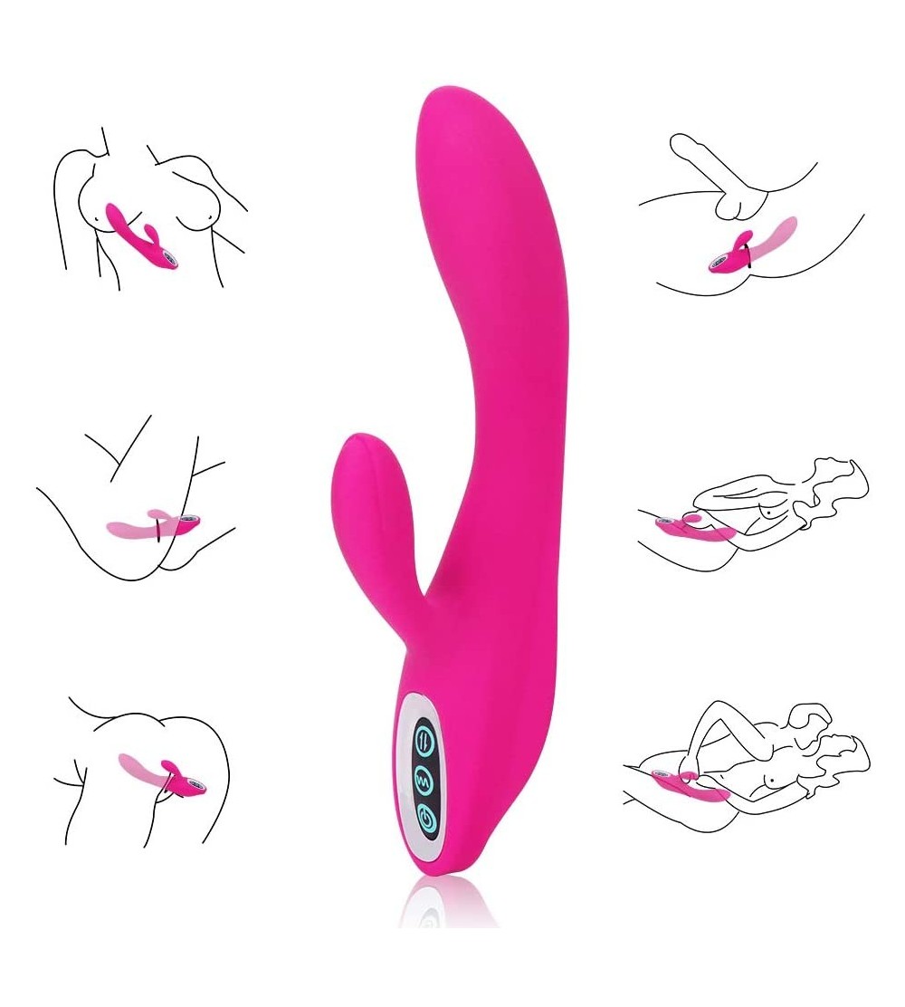 Vibrators G-Spot Rabbit Vibrator Clitoris Stimulator - Silicone Vaginal Anal Dildo Massager for Women Maturbation- Powerful W...