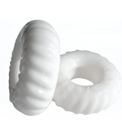 Penis Rings TruckT 2 Piece Cock Ring - Cockring Set (White) - White - CC11HZIX65D $18.28