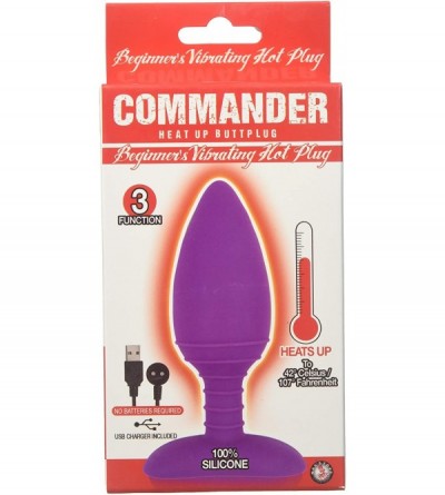 Anal Sex Toys Commander Beginner's Vibrating HOT Plug -Purple - Purple - C418H0SK04K $17.77