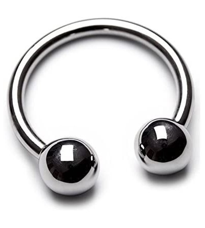 Penis Rings Male Sex Toy in Steel- Horse Shoe Cock Ring- Open Style Surgical Steel Design with Two Steel Balls for a Firmer G...