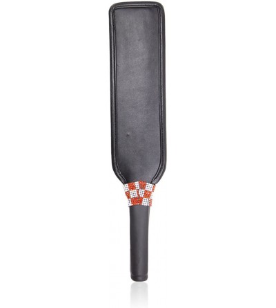 Paddles, Whips & Ticklers SM Sexual Paddle with White Silk Ribbon for Fetish Role Play - Black-white - C31282OA5ZV $7.40
