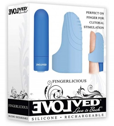 Vibrators Love Is Back Fingerlicious Blue Finger Vibrator - CY18ZH5T5MW $42.82