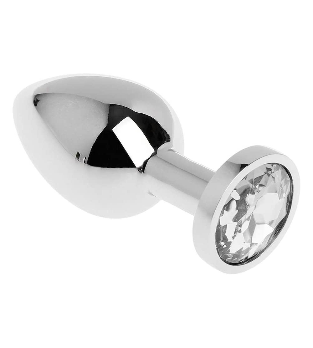 Anal Sex Toys Small Size Metal Crystal Amal Plug Booty Beads Jewelled Amal Bùtt Plugs Adūlt Toys for Men Couples - White - CJ...