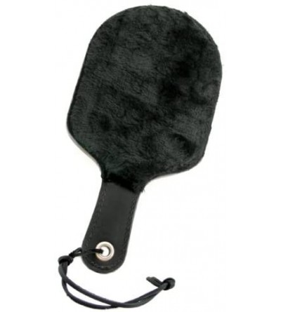 Paddles, Whips & Ticklers Paddle Leather with Fleece Ping Pong- Black - CS1137Q4L8D $84.17