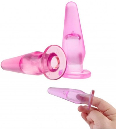 Anal Sex Toys Butt Plug - Translucent Hollow for Finger Insertion - Pink - CX11WH8EZMT $20.59