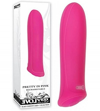 Vibrators Pretty In Pink Silicone Rechargeable Vibrator with Free Bottle of Adult Toy Cleaner - C618CZDLAMX $66.05
