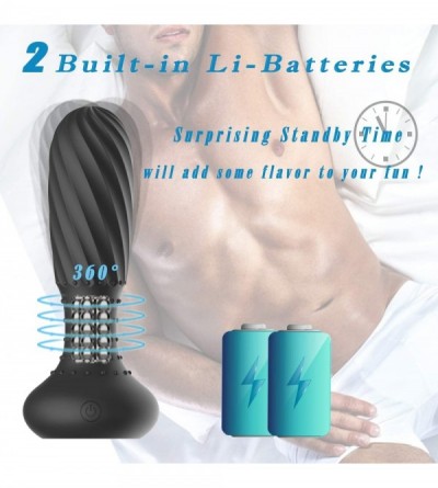 Anal Sex Toys Rotating Anal Vibrator Male Prostate Stimulator- 10 Vibration Modes Dildo Vibrating Butt Plug Dual Motors Remot...