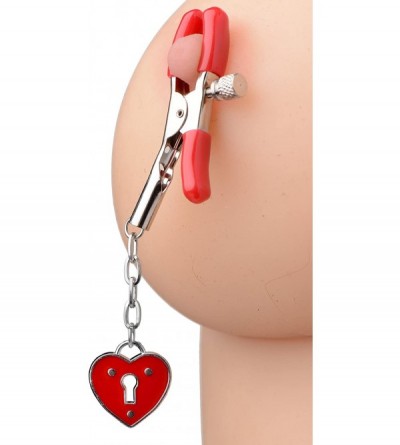Novelties Captive Heart Padlock Nipple Clamps- 1 Count - C511QJZGT1V $11.69