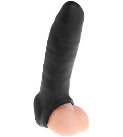 Pumps & Enlargers Cook Pennis Sleeve Enhancer Ball Stretch Sleeve Girth Adult Six Toys for Men - Black - CU19GULSMUE $21.80