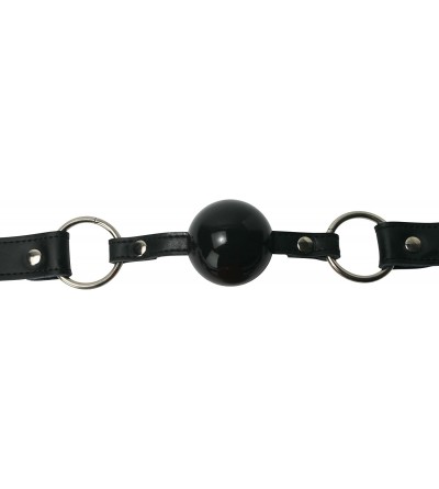 Gags & Muzzles Classic Locking Ball Gag- Black - Black - C311FMN5RJV $14.94