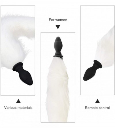 Anal Sex Toys Silicone Animal Fox Tail Anal Plug Frequency Vibrator Butt Plug Remote Control Flirting Toy Adults Supplies for...