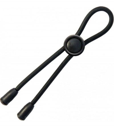 Penis Rings Adjustable Silicone Cock Tie- Black - CO11N0FQOAN $6.61
